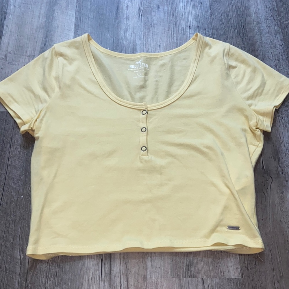 Banana yellow baby tee, cropped